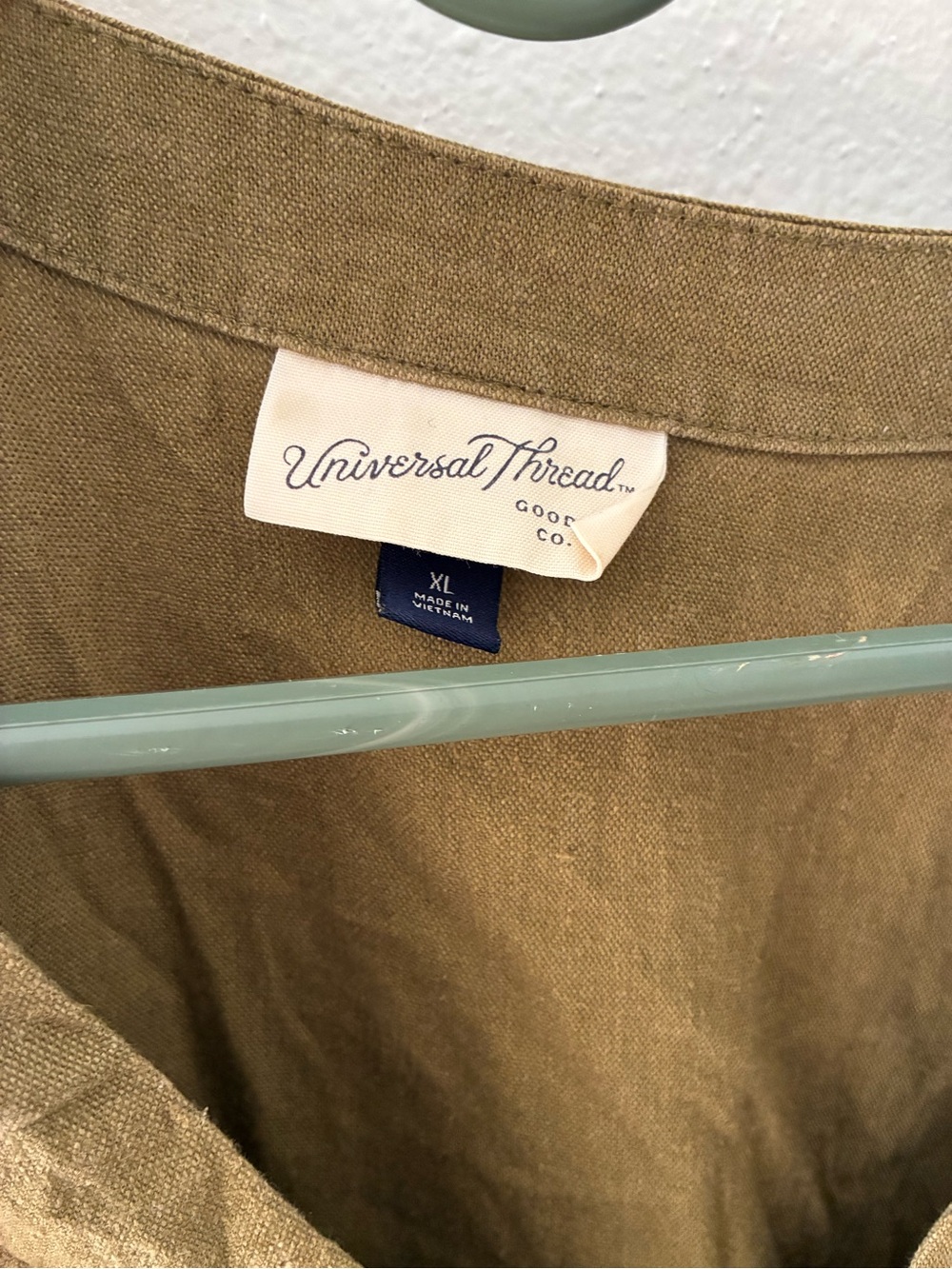 Universal Thread Olive Linen Blend Dress - Picture 3 of 4
